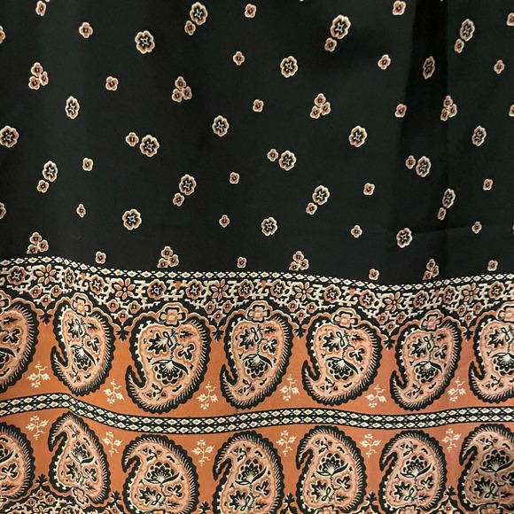 Abercrombie and Fitch Long Sleeve Paisley Boho Shift Dress Size Medium - Picture 5 of 9